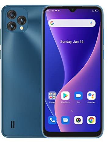 OSCAL C60 Android 11 4G Upplåst Mobiltelefon, Helio A22 4GB+32 GB, Dual SIM-Smartphone, 6,53 Tum HD+ Skärm, 13 MP+5 MP-Kamera, 4780 mAh Batteri, Bluetooth 5, Blå Ansiktslåsning