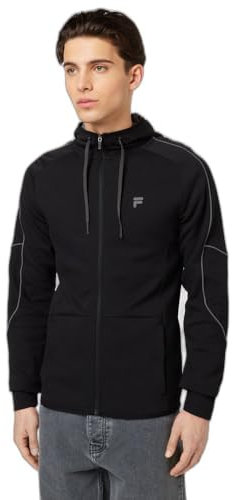 FILA Herren ROVIOGO Slim fit Hood Sportjacke, Black, S