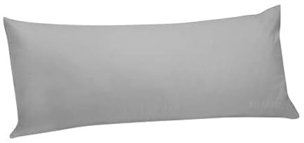 AIMANE® Federa lunga per cuscino per il corpo, supporto per il collo, ortopedico, per allattamento, gravidanza, cuscino lungo (matrimoniale, 10,6 m, grigio chiaro)