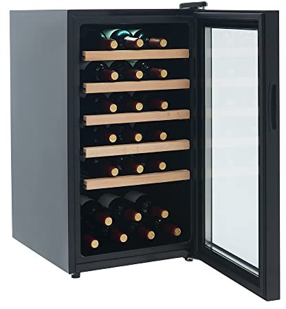 HYUNDAI Cave à vin de Service 41 bouteilles 91L Single zone Clayettes en bois