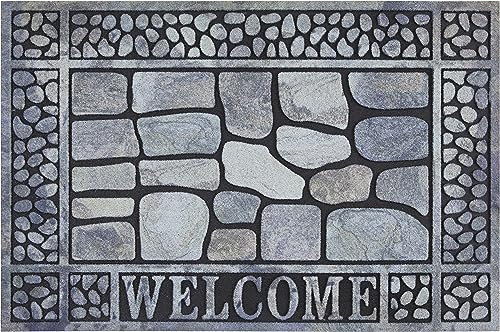 andiamo Fußmatte La Traviata aus Weichkautschuk - Gummimatte im Außenbereich mit Welcome Motiv - Schmutzfangmatte Fußabtreter Hauseingang 40 x 60 cm