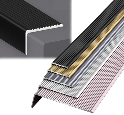 Tira De Borde De Escalera 90cm, Antideslizante, Perfil Para Cantos Escaleras, Protección De Esquina En Forma De L, Para Piscinas Interiores Y Exteriores, Baldosas, Escaleras De Madera Y Metal