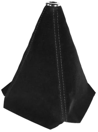 CGEAMDY Automotive Manual Gear Lever Cover, Car Gear Lever Gaiter Stick Dust Cover, Car Gear Shift Boot Dust Suede Cover Shifter Knob Gaiter Replacement, Universal Accessories for Car(Black Line)