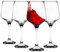 Glasmark KROSNO 1992 copas de vino juego de 4 copas 360 ml copas de vino blanco copas de vino tinto copa de vino postre cóctel vasos de agua aptos para lavavajillas