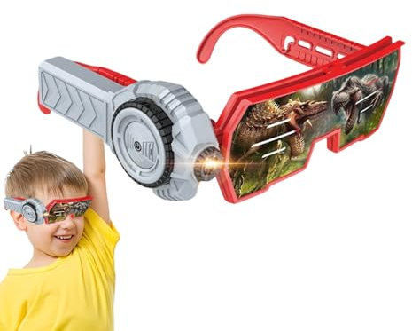 Kids Glasses with 20 Science Projection Themes, Tech Vision -Up Projector Module, Safe and Fun Glass Toys Equipment for Boys and Girls, Ideal for Adventure Birthday Party