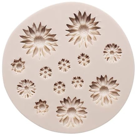 Flower Polymer Clay Molds, Polymer Clay Molds for Jewelry Making, Daisy Sunflower Rose Miniature Silicone Molds -13 Daisy