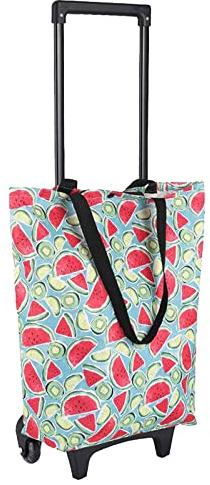 Bärbar matvagn, vagn Hopfällbar shoppingvagnsväska Återanvändbar shoppingväska av Oxfordtyg lättviktig shoppingvagn med hopfällbara hjul for att spara kraft Trappvagn(Multicolor)