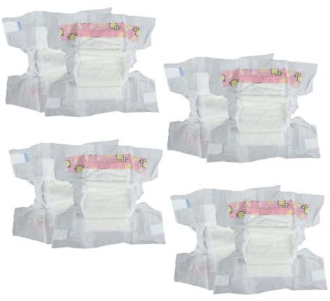 Mikinona 8 pezzi Pannolini Realistici per Bambole Mini Accessori Gioco Educativo per Resistenti e Riutilizzabili per Bambole di Casa e Asilo