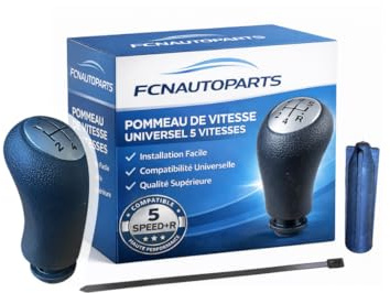 fcntech Fcnautoparts, Pommeau Levier de Vitesse 5 Rapports OEM 8200379950 pour Renault Clio III, Modus, Laguna II & Dacia Logan, Sandero, Duster – Boîte Manuelle – Remplacement Origine Haute Qualité