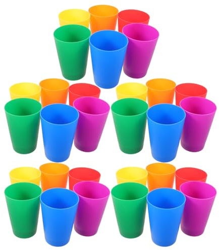 FESTFENDS 30 st stapelkoppar för kognitiv träning - färgglada plastkoner för handterapi, tidig inlärning, Montessorilek och fingerrehabiliteringshjälpmedel