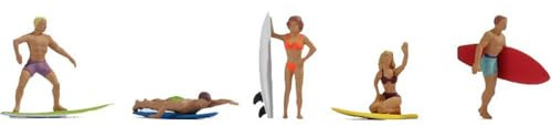 NOCH® H0 Figuren-Set „Surfer“, handkoloriert, für Modellbau in H0 und kreative DIY Projekte