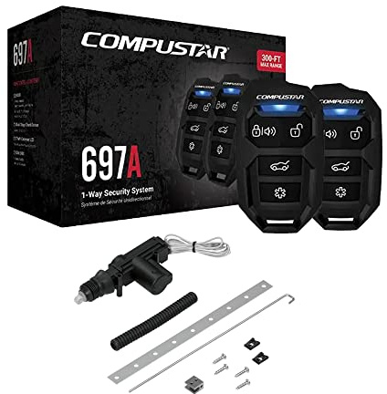 Compustar CS697-A 1-Way 200' Alarm Keyless w/o Siren and Code Alarm DA1 Standard 2-Wire Door Lock Actuator