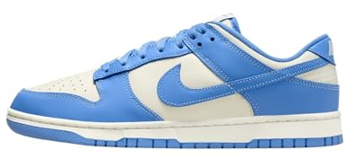 NIKE Men's Dunk Low Retro Sneaker, Coconut Milk University Blue Gym Red, 7.5 UK