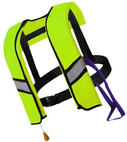 Gilet de sauvetage pour adulte - Série classique - Gilet de sauvetage portable en nylon - Gilet de plongée avec tuba avec fonction de gonflage automatique pour planche à pagaie, flottant, kayak