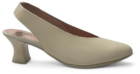 PITILLOS - Salón Destalonado Confortable Piel - 10511 para: Mujer Color: Crema Talla: 38