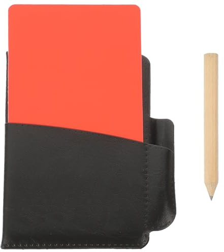 Healifty Set Arbitre Football Rouge et Jaune Portable Kit Cartes Souples Durables avec Pochette Pratique pour Compétitions Sportives
