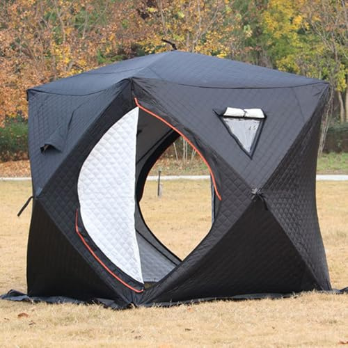 VNATWGOO Tenda Sauna da Esterno, 180x180x210cm Cabina Sauna a Secco, Tenda Isolata per Casa, Giardino, Palestra, Campeggio, Pesca sul Ghiaccio