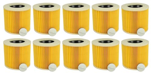 vhbw 10x Set Patronenfilter Ersatz Filter Patrone Ersatz für Kärcher 6.414-552.0 kompatibel mit Kärcher Nasssauger-Trockensauger, Waschsauger