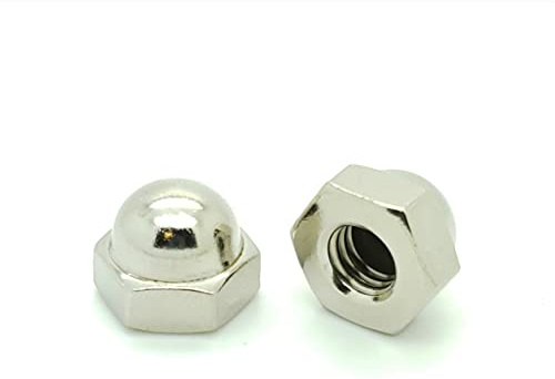 Fifty (50) 6-32 Nickel Plated Acorn Hex Cap Nuts (BCP240)