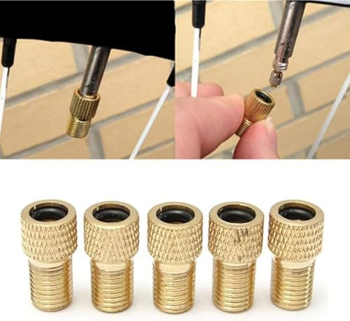 Adaptateurs de kangql - 5 pièces - Adaptateurs de Presta à Valve Schrader - Embouts pour vélo, Pompe à vélo, gonflage de Pneu