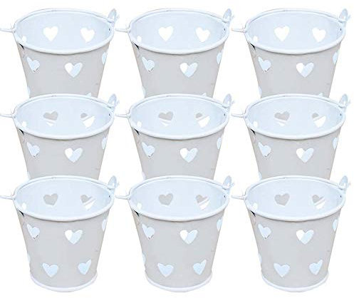 Awtlife - Mini secchielli in metallo, per dolciumi e bomboniere, per feste, matrimoni o idea regalo, 30 pezzi