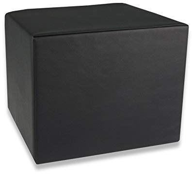Fränkische Schlafmanufaktur Stufenlagerungswürfel, Bandscheibenwürfel, Lagerungswürfel, mit Soft-Kunstlederbezug, ca. 45x40x35 Farbe Schwarz