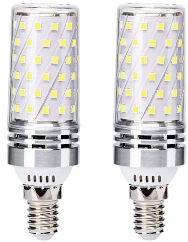 Ugvmn E14 LED Kerze Birnen 12W Kaltweiss 6000K Entspricht 120W Halogen Birnen, E14 energiesparlampe, e14 glühbirnen, Kein Flackern, Nicht dimmbar, 1400lm, AC 175-265V, 2er Pack