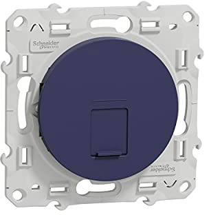 Schneider Electric - Odace, Prise RJ45 Cobalt, grade 3 (multimédia +) cat. 6A STP (longue distance) - S550477