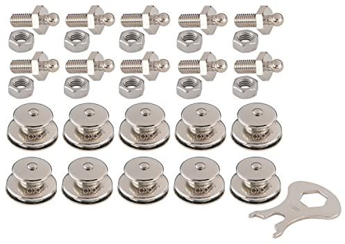 New Marine LOXX Lot de 10 pièces supérieures + vis filetées M5 x 10 + clé
