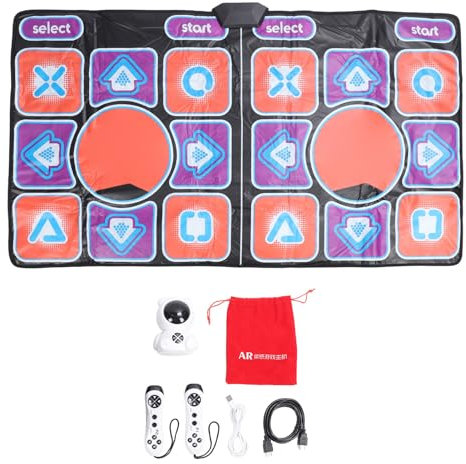 RiToEasysports Kabellose Tanzmatte mit Hoher Empfindlichkeit, Übungsassistent, Tragbares Elektronisches Tanzpad für Fitness-Yoga, Perfekter Fitness-Assistent, Vielseitig Einsetzbar