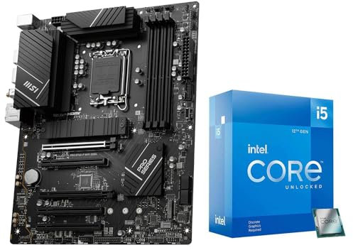 Micro Center CPU Motherboard 12600KF 12th Gen 10-Cores LGA 1700 Desktop Processor with MSI PRO B760-P WiFi DDR4 ProSeries Motherboard