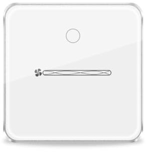 Zigbee Smart Ceiling Fan Light Lamp Switch, Dimmer Slide Switch works with Alexa & Google Home,Tuya Smart Life & App Remote Timer Speed Control (White)