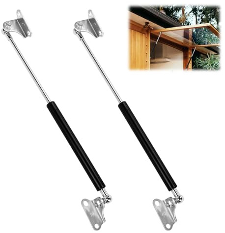 2 Resortes Hidráulicos de Gas, Barra de Soporte de Elevación Amortiguador de Tapa de Muebles Resistente Para Caravana, Ventana, Cama, Cobertizo, Escotilla de Barco(20IN, 300N/30KG)