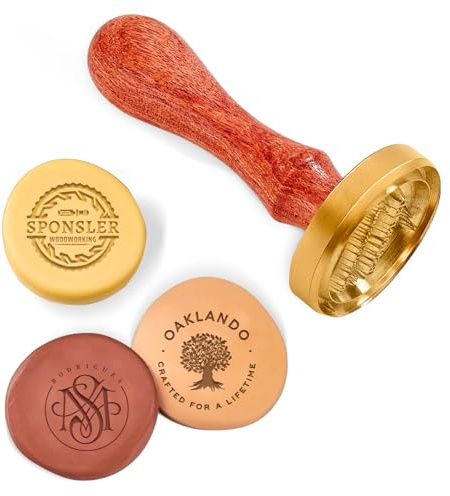 ROSEEKA Sello de cerámica personalizado, logotipo y diseño personalizados, perfecto para cerámica y manualidades. Fácil de usar, duradero