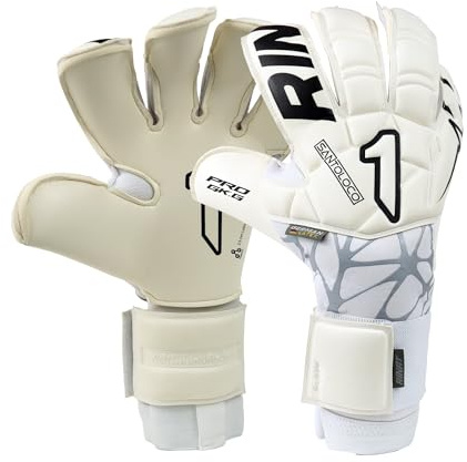 Rinat Santoloco Pro Adult Goalkeeper Gloves, White, Size 7