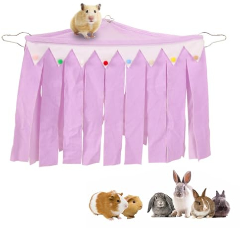 YOFDAL Nascondiglio per Piccolo Animali,Guinea Pig Hideout,Amaca per Criceti,Tenda per Criceti,Piccolo Animale Tenda,Accessori Porcellino d'india,Accessori per Criceti,Accessori per Gabbie(Purple)