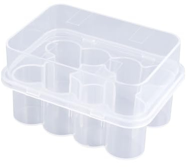 Klart Peptid Förvaring Fodral för Kylskåp, 10-Spalt 3ml Flaska Organizer Staplbar Transparent Flaskhållare Behållare för Kylskåpsförvaring