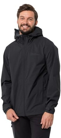 Jack Wolfskin Herren ELSBERG 2.5L JKT M Wetterschutzjacke, Black, XL