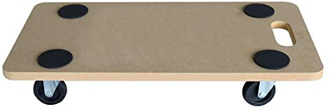 Carro de transporte con asa de transporte, capacidad de carga: 150 kg, 58 x 29 cm, rodillo de mobiliario con asa, ayuda de transporte pesado para plantas, rodillo de transporte