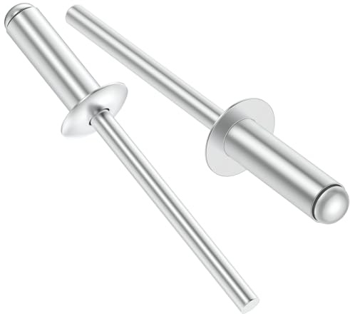 VGBUY (110Pcs) 3/16 x1 Aluminum Blind Rivets, 4.8 x 25mm Pop Rivets,Rivets for Metal,Silver-(VG10112)