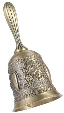 Handglocke Metall Hand Glocken Service Glocke Hand Weihnachtsglocke Kleine Tischglocke für Schule Abendessen Restaurant und Training von Haustieren