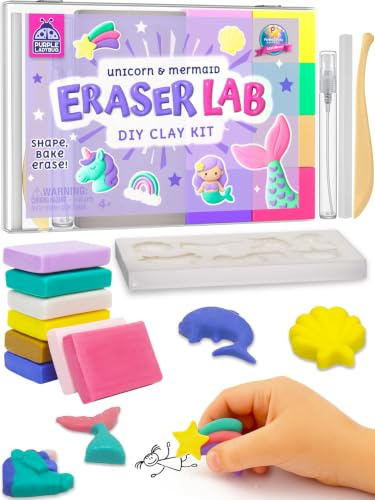 Eraser Lab Mermaid & Unicorn Design - Eraser Making Kit for Kids 4-12