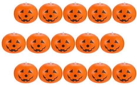 Toyvian 15 Piezas Globos de Calabaza Luminosos para Decoración de Halloween Accesorios para Fiestas Perfectos para Temáticos