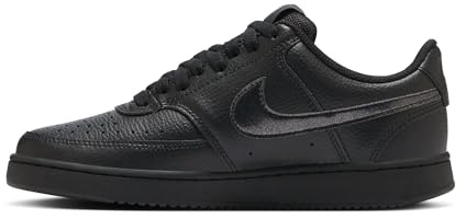 Nike Damen Court Vision Low Sneaker, Schwarz, 36.5 EU