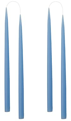 Kunstindustrien® Tapered Candles, Made in Denmark, 42 Colours Available, Dripless & Smokeless Dinner Candles, Candles Long Burning 15 Hours, Unscented Candle Gift Set, 4pcs. 2.2 x 35cm (Lavender)