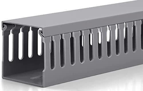 ZhiYo 7.6x7.6 cm Server-Rack-Kabelmanagement, 1.8 m Kabelkanal Kabel Raceway Kit, Drahtkanal für Computer unter dem Schreibtisch, Drahtkanal 2x9.2 m