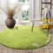 lightlux Teppich Rund-Shaggy Hochflor Teppich für Wohnzimmer Langflor Teppich Hochwertig Hohe Pflegeleicht Fadendichte Wasser Indoor Bodenmatte für (Grün, 183×183cm)