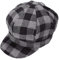 ZYLC Warme Schirmmütze Barett Mütze Winter Ballonmütze Klassisches Design(Plaid Schwarz Grau),Einheitsgröße