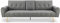 Bravich Lora Three Seater Sofa Bed - Light Grey. Faux Leather Sofa Bed With Cup Holder, Click Clack Mechanism. Recliner Couch To Double Bed. Space Saving Furniture For Living Room, Guest Room.