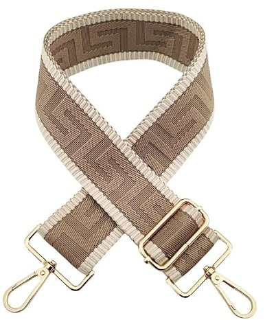 SYSUII Axelrem för väskor bred 5 cm, dam väskremmar för byte färgglad justerbart ersättningsbälte axelrem med karbinhake för handväska bärkassar canvas axelväskor – khaki